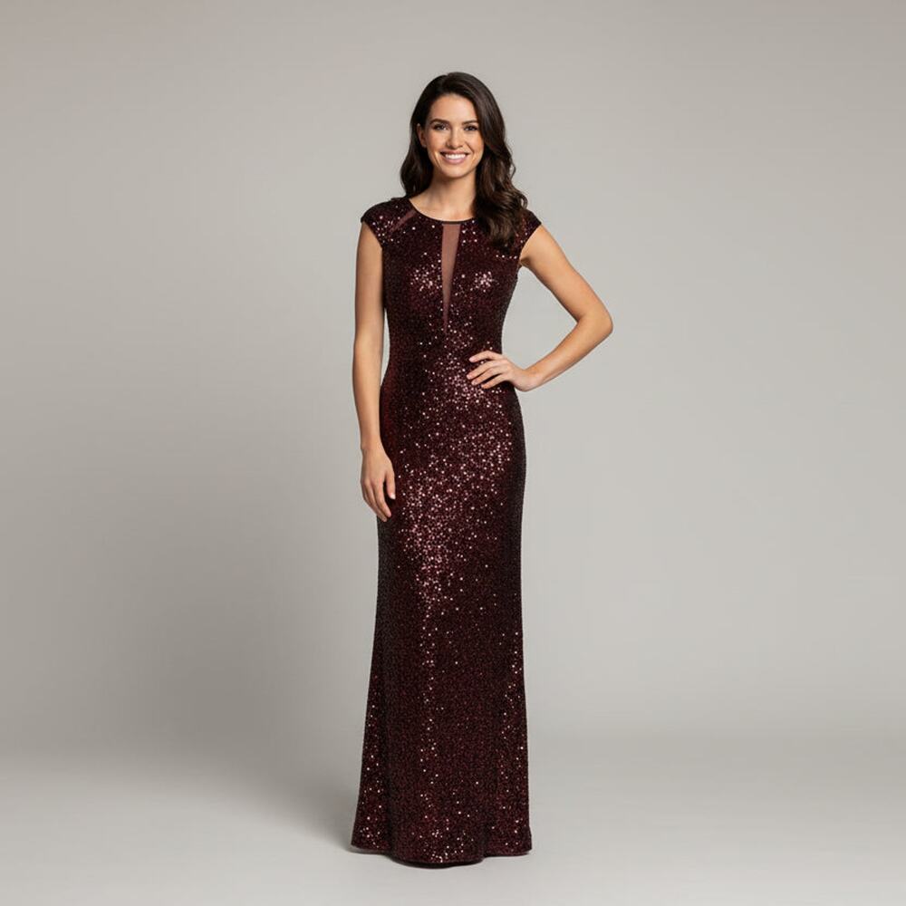 Nicole Miller burgundy sequin dress, size 4